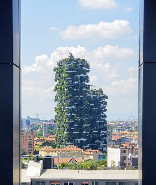 Milan View of Bosco Verticale Print
