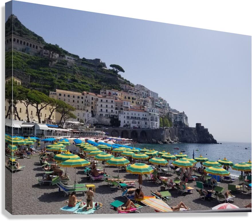 Beaches at Positano Canvas Print