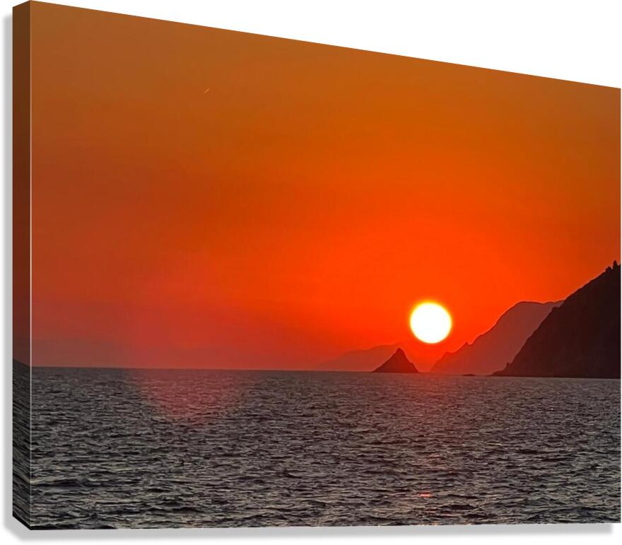 Sunset in Ponza Canvas Print