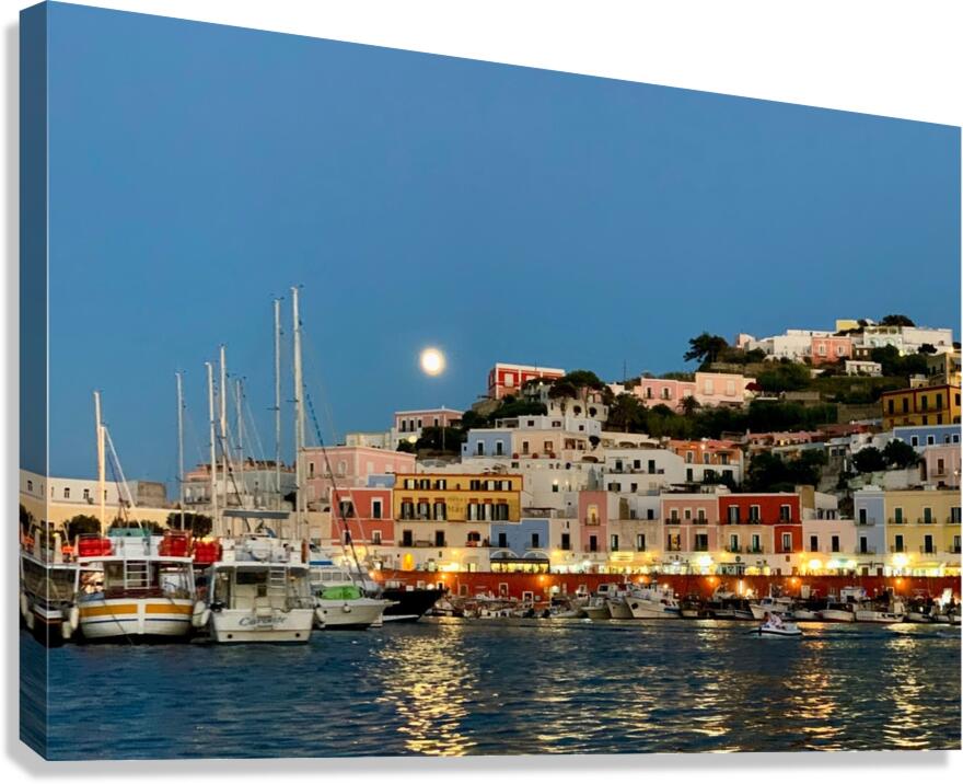 Full Moon Over Ponza Canvas Print