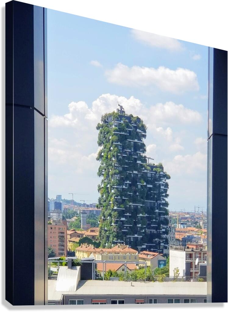 Milan View of Bosco Verticale Canvas Print