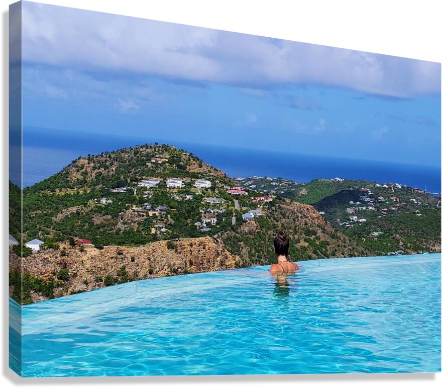Poolside Views of St Barths Canvas Print