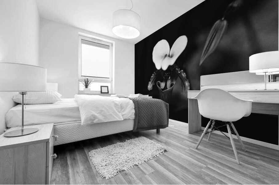 Black  White Floral Series 10 Mural print