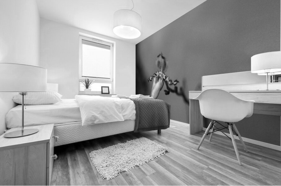 Black  White Floral Series 7 Mural print