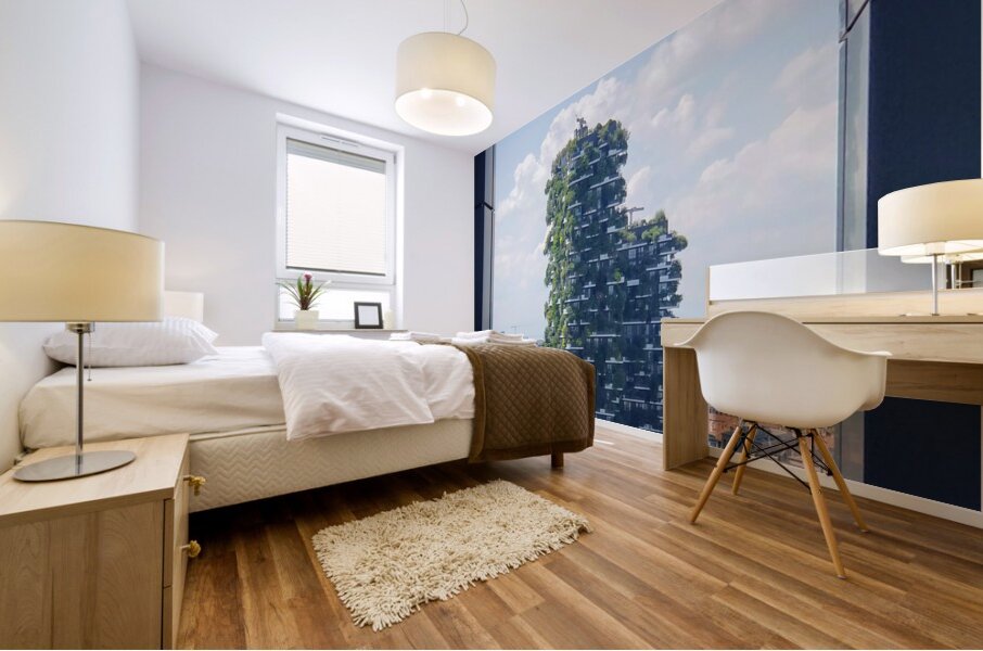 Milan View of Bosco Verticale Mural print