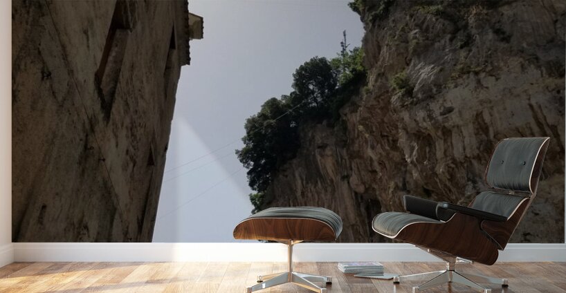 A City Built Amongst Mountains Wall Murals