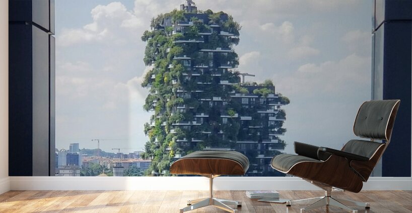 Milan View of Bosco Verticale Wall Murals
