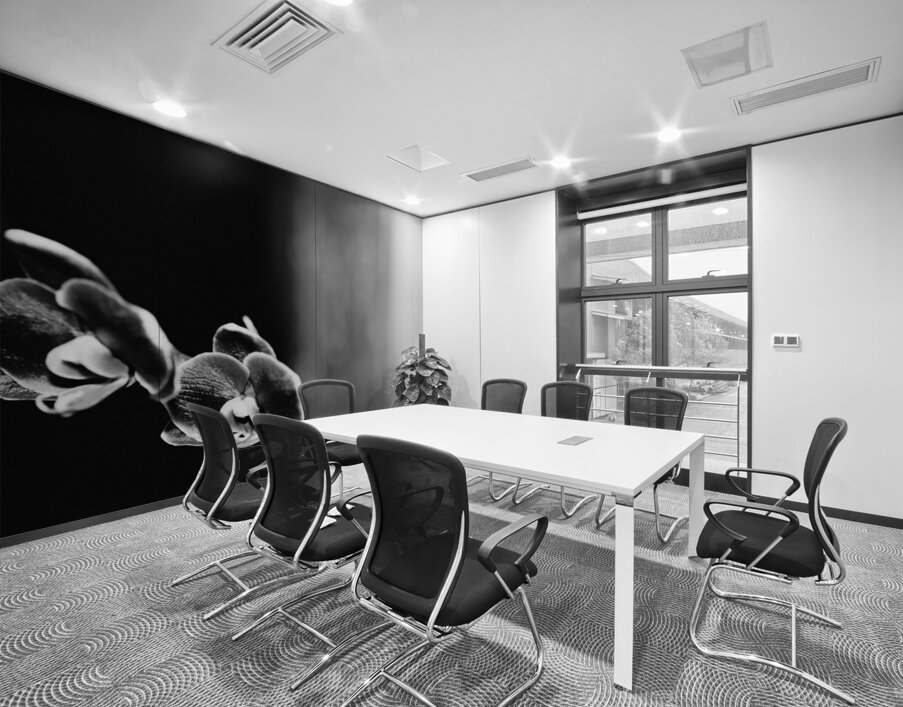 Black  White Floral Series 12 Wall Printing