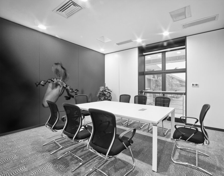 Black  White Floral Series 7 Wall Printing