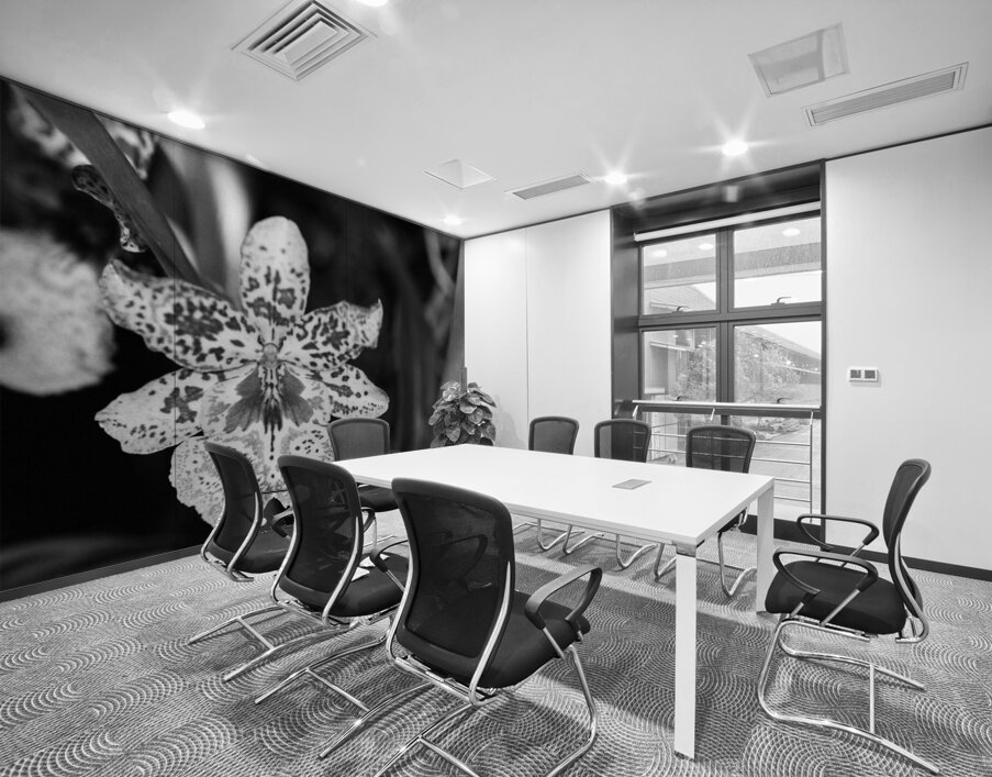 Black  White Floral Series 8 Wall Printing