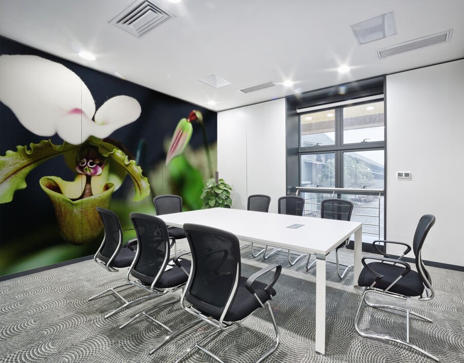 Green Orchid Wall Printing