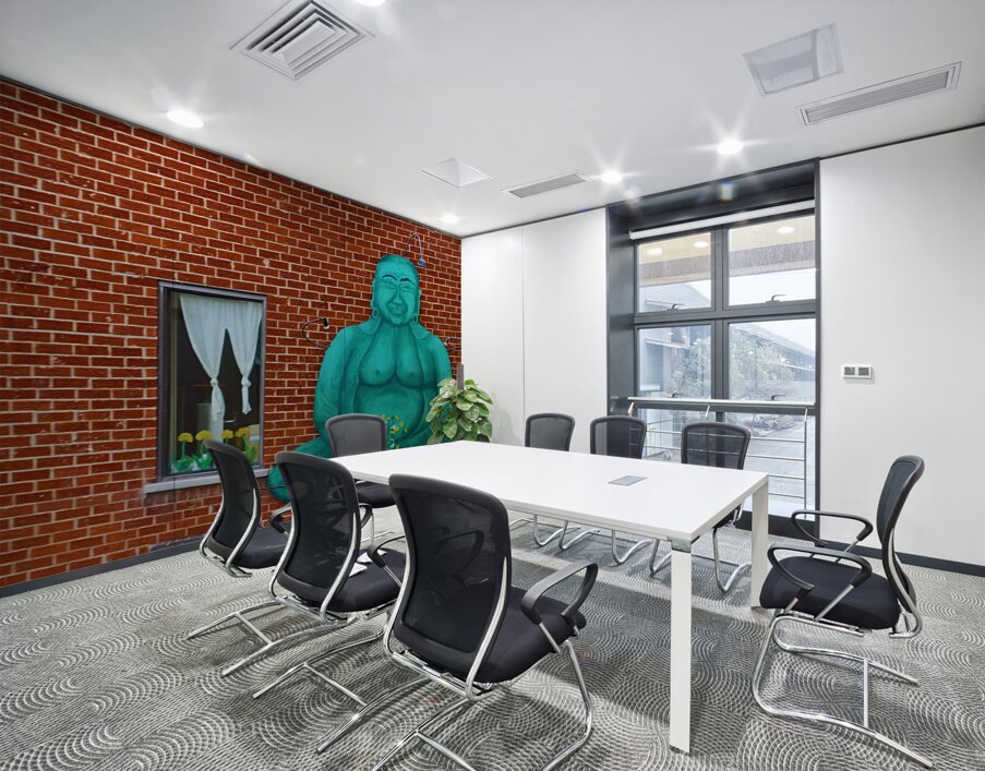 Buddha With Flowers Wall Printing