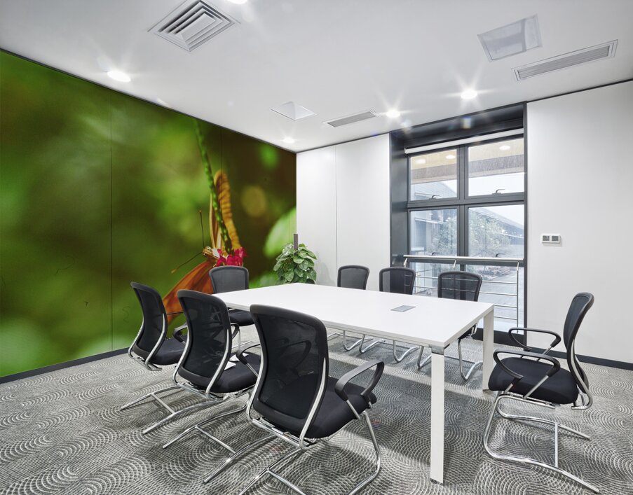 Orange butterfly having a drink Wall Printing