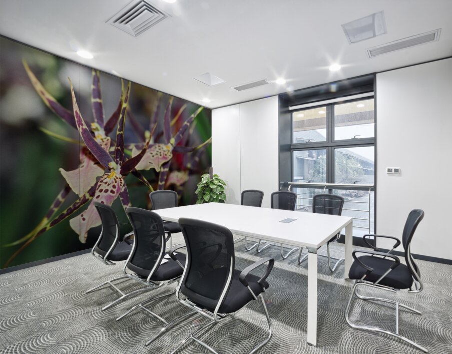 Striped Orchids Wall Printing