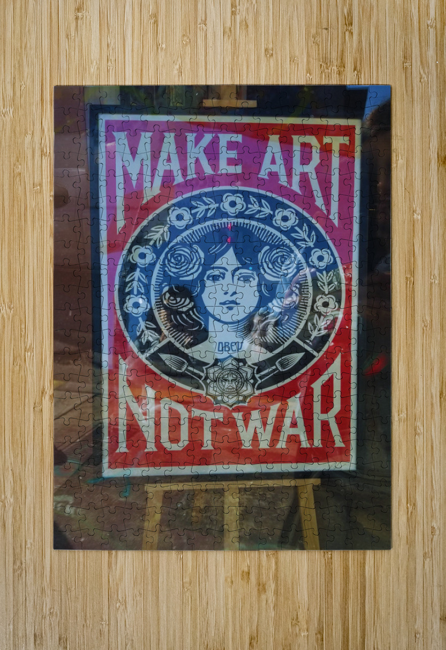 Make Art Not War Bonnies Wall Art Puzzle printing