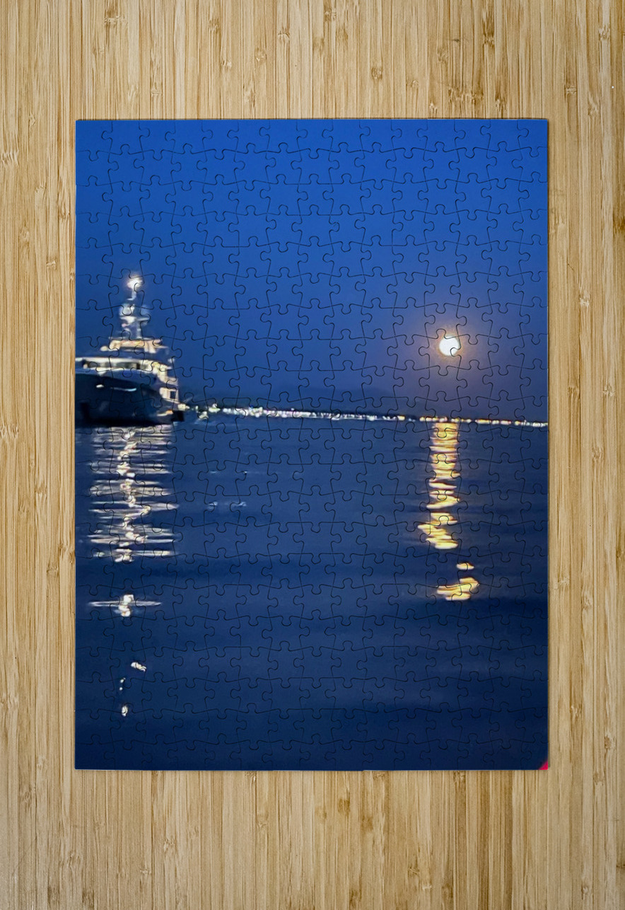 Sailing By A Full Moon Bonnies Wall Art Puzzle printing