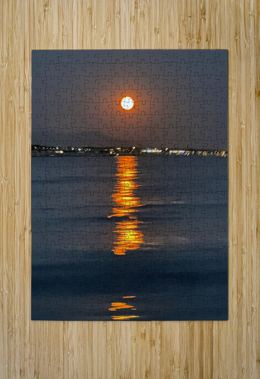 Full Moon At Sea Bonnies Wall Art Puzzle printing